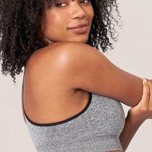 Truekind® Reactive Sports Bra - Heather Grey/Black Trim, Various‎ Sizes NWT